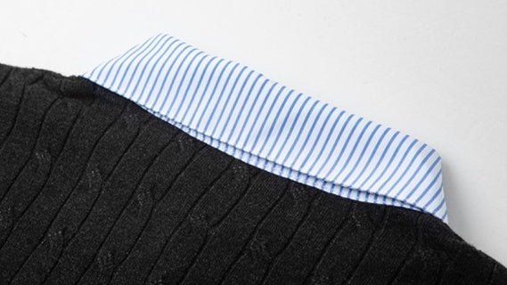 Ralph Lauren Cable Knit Collar Polo Shirt