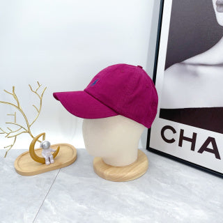 Ralph Lauren Hat Fuchsia Blue Pony Curved-Brim Baseball Cap