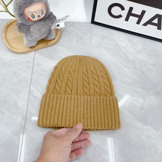 Ralph Lauren Hat Honey Tan Blue Pony Cable Knit Beanie
