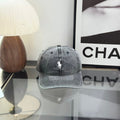 Ralph Lauren Hat Washed Charcoal Gray Baseball Cap with White Pony Embroidery