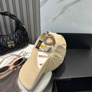 Ralph Lauren Hat Natural Beige Tonal Pony Curved Brim Cap