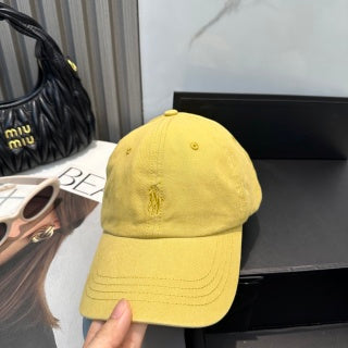 Ralph Lauren Hat Golden Yellow Tonal Pony Classic Cap