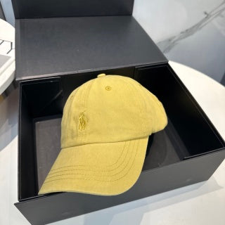 Ralph Lauren Hat Mustard Yellow Tonal Pony Baseball Cap