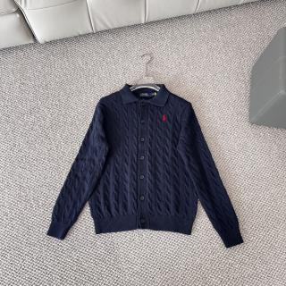 Ralph Lauren Cable Knit Collared Cardigan Sweater