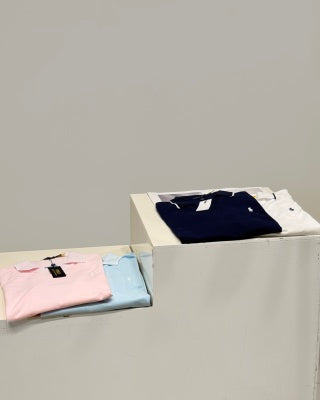 Ralph Lauren V-Neck Contrast Trim Cotton Polo Shirt